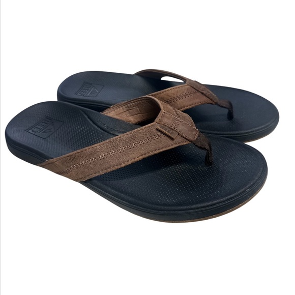 Reef Brown and Black Men's Sandals - Picture 1 of 6